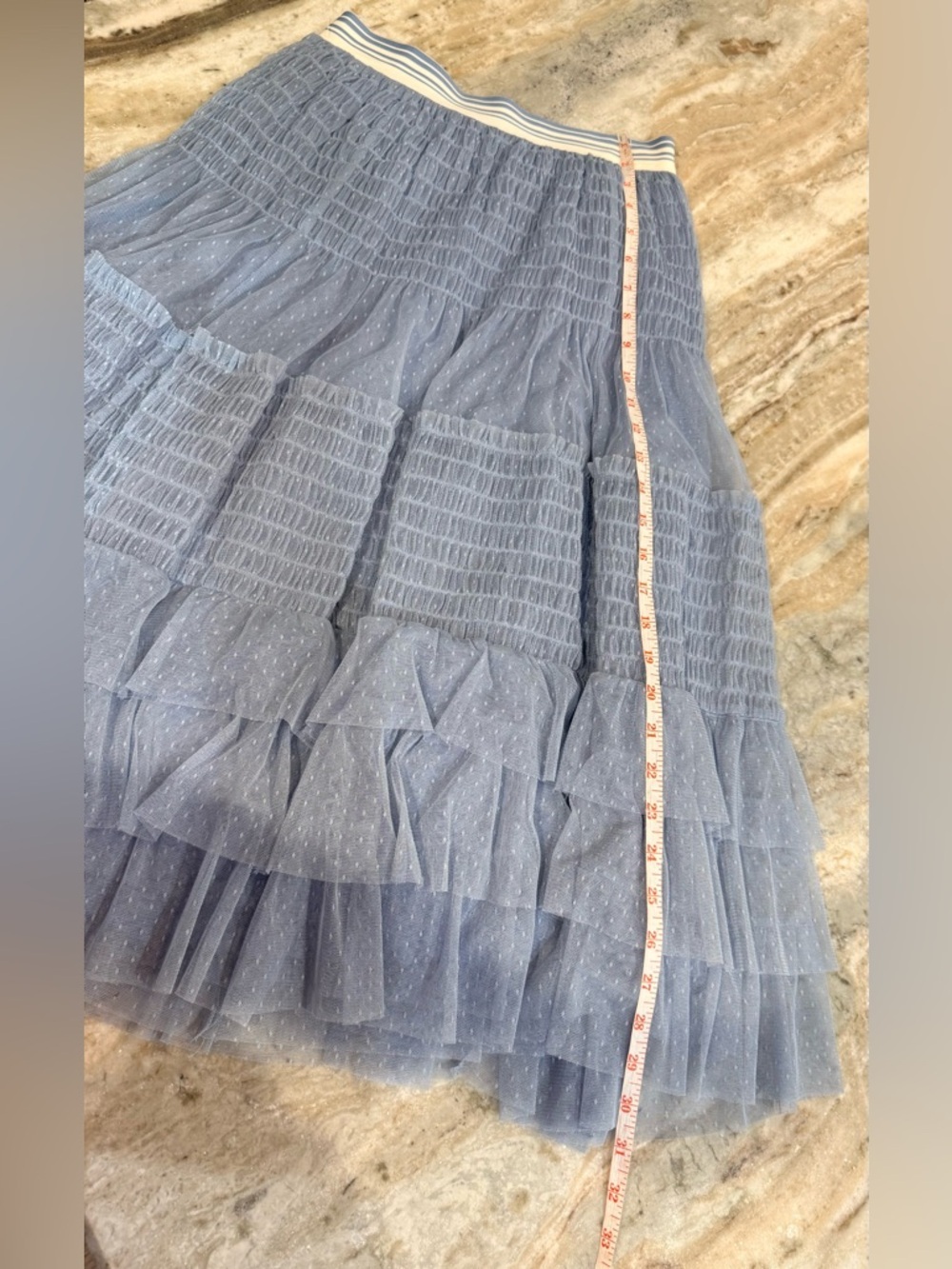 Women’s MAEVE tulle light blue midi skirt- Size XS - Picture 8 of 11